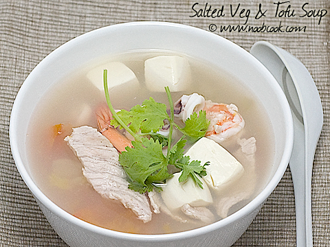 bean curd vegetable soup