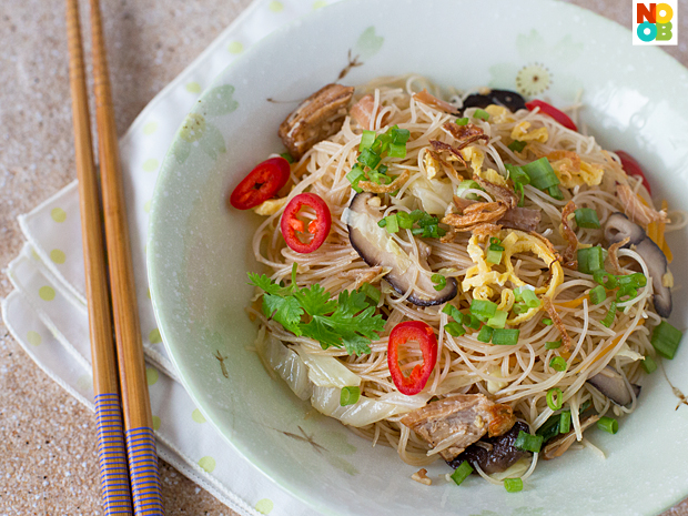 Fried Bee Hoon with Stewed Pork Recipe