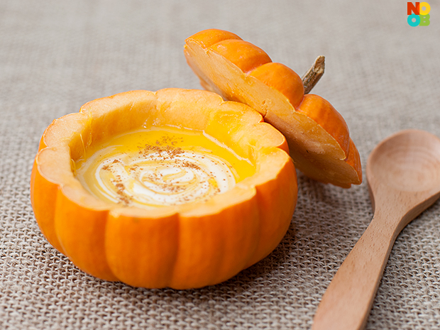 Pumpkin Soup in Pumpkin Bowl Recipe