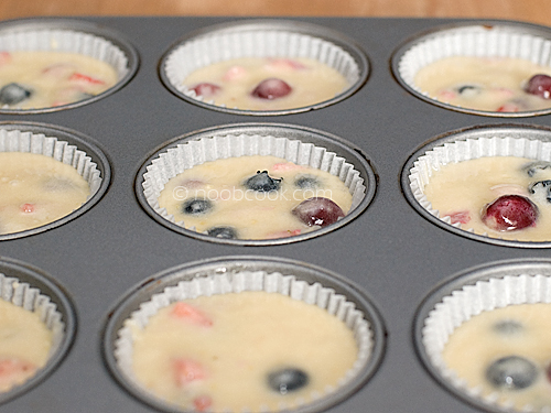 Muffin Batter in Muffin Cases
