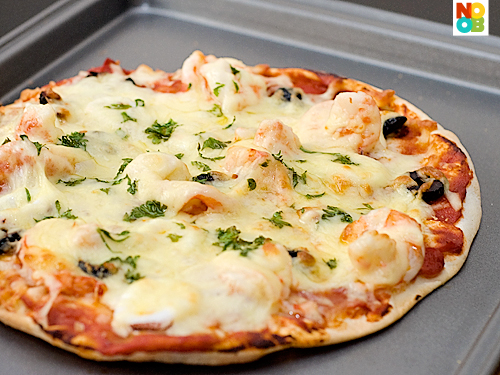 Seafood Pita Pizza