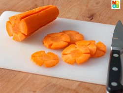 How to cut carrot flowers