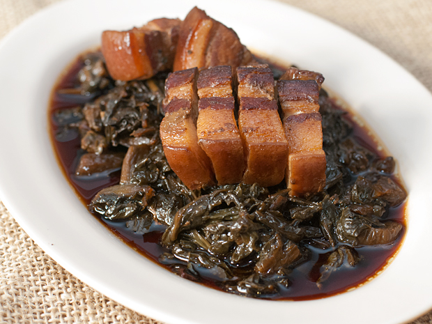 Steamed Mui Choy with Pork Belly