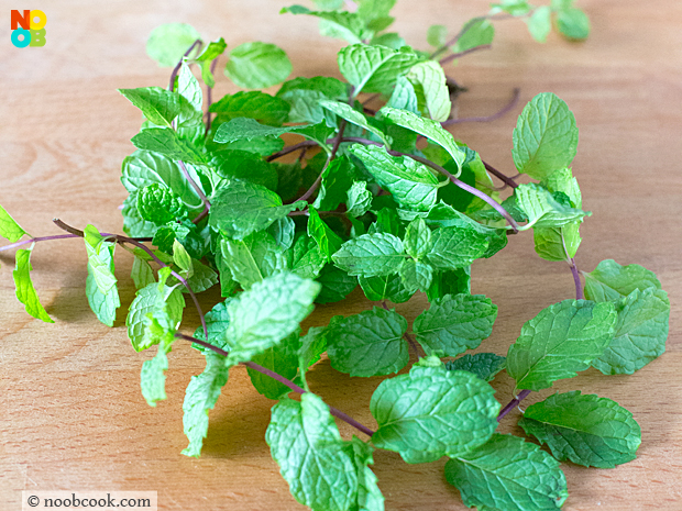 home-grown mint