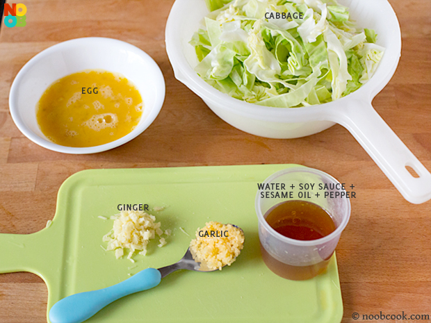 Ingredients for Cabbage Eggs