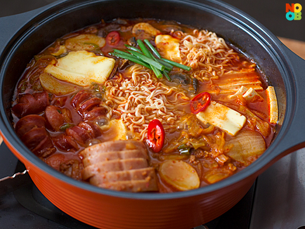 Budae Jjigae (Korean Army Stew) in under 30 minutes– Takes Two Eggs