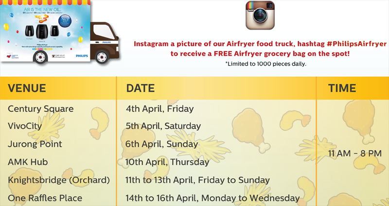 Philips Airfryer Food Truck Delivery Schedule
