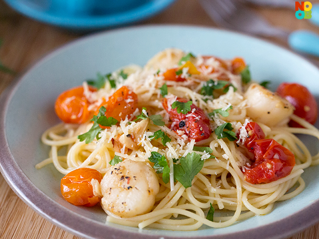 Cherry Tomato and Scallop Pasta Recipe