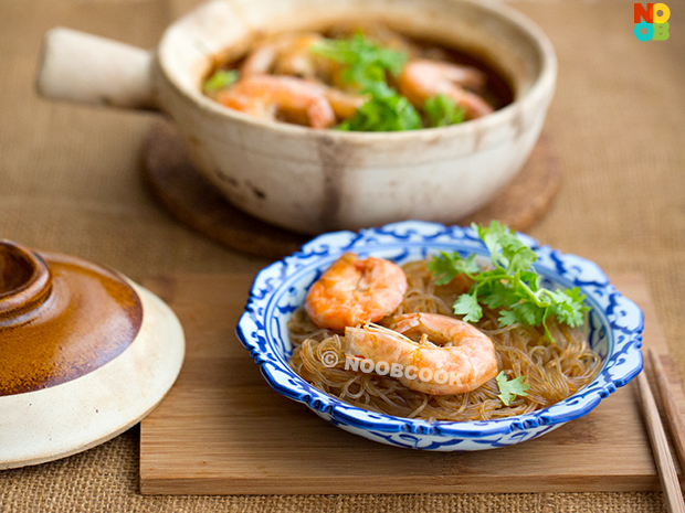 Claypot Thai Glass Noodles with Prawns Recipe