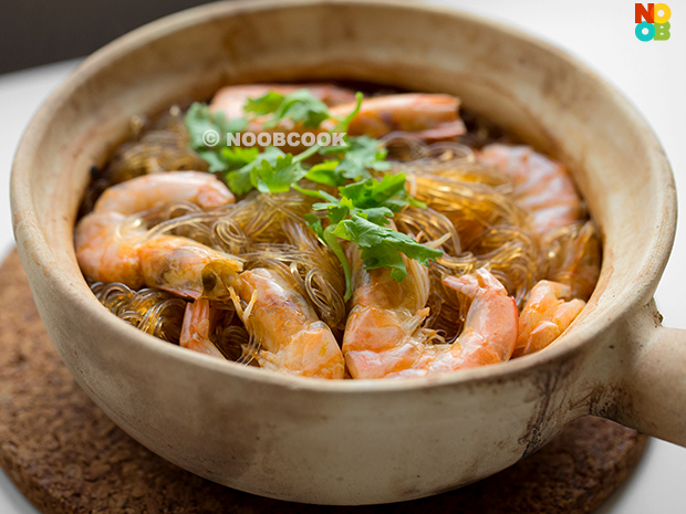 Thai glass noodles with prawns recipe