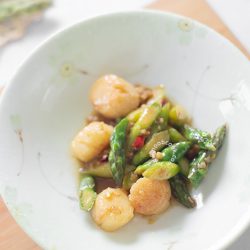 Stir-fried Asaparagus with Scallop Recipe