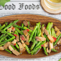 Stir-fry Asparagus Roast Pork Recipe