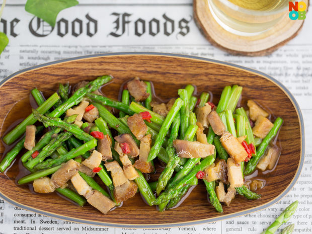 Stir-fry Asparagus Roast Pork Recipe