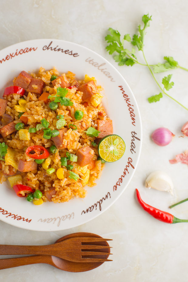 Sambal Spam Fried Rice Recipe