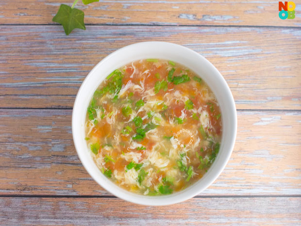 Tomato Egg Drop Soup Recipe