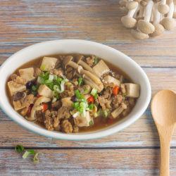 Braised Tofu, Mince & Mushrooms Recipe