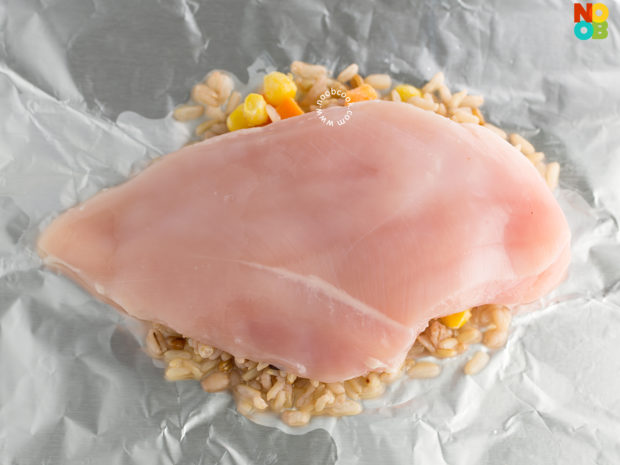 Chicken & Creamy Mushroom Foil Packet Recipe