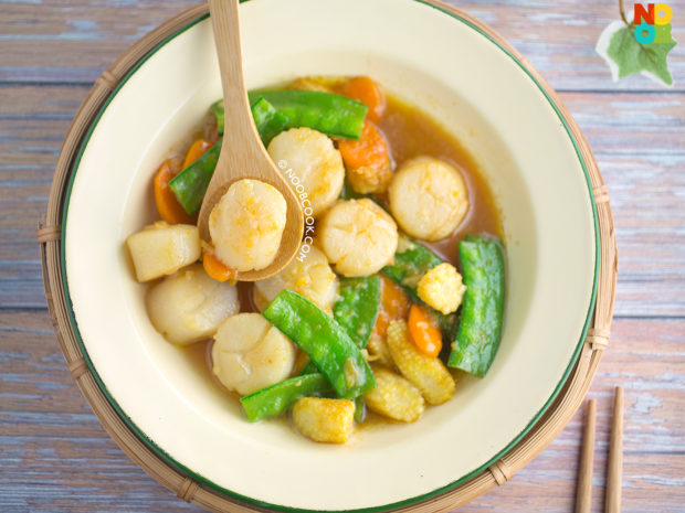 Stir-fry Vegetables with Scallops Recipe