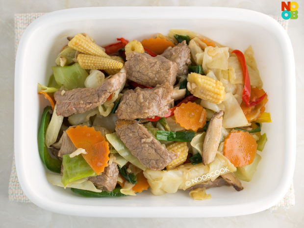 Stir-fry Beef & Cabbage Platter Recipe