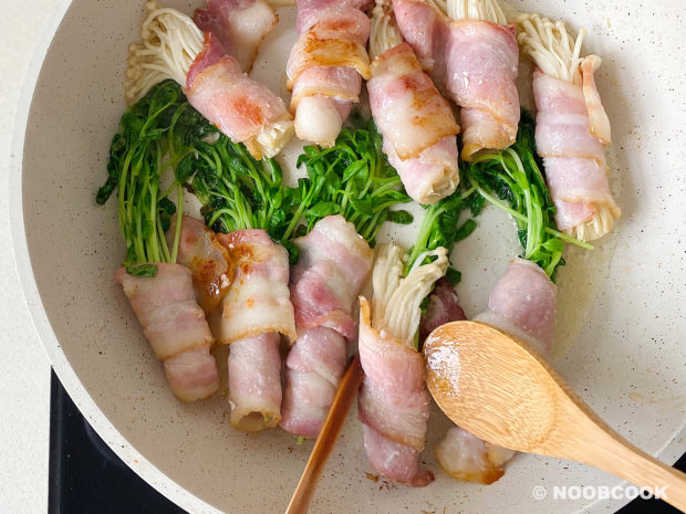 Simmered Bacon Wrapped Veggies Recipe