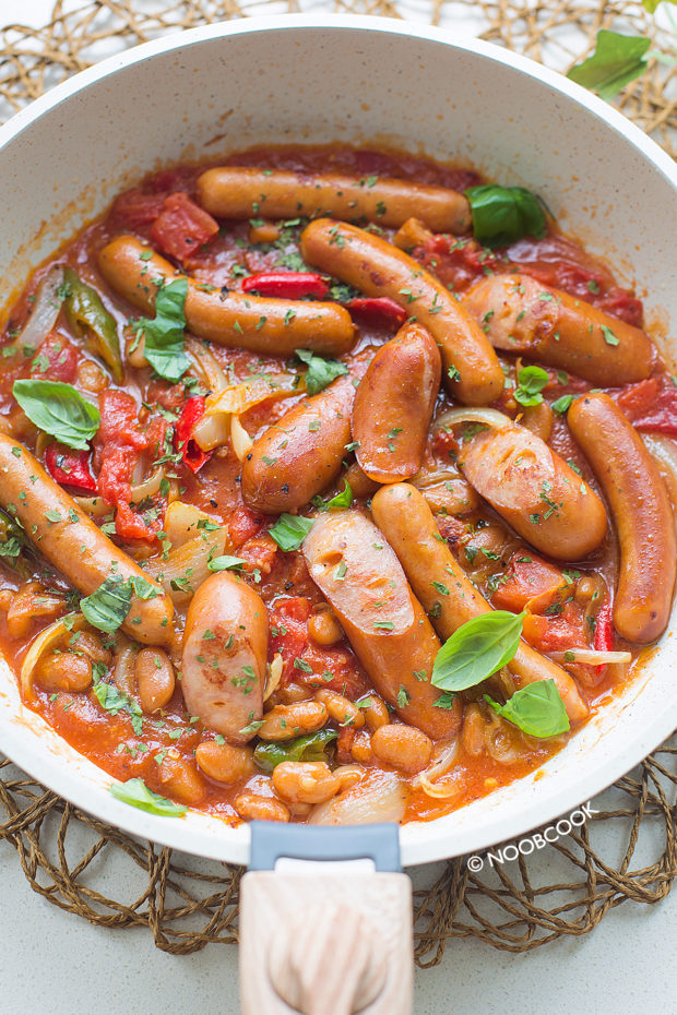 Easy Sausage Baked Beans - The Country Cook