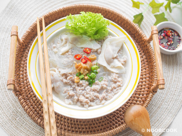 Glass Noodle Soup (Fish Dumpling + Minced Pork) Recipe