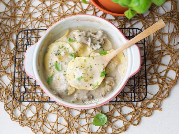 Baked Cream of Mushroom Ravioli Recipe