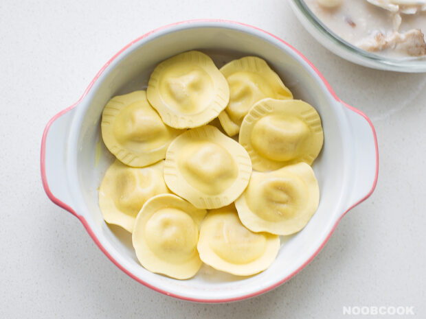 Baked Cream of Mushroom Ravioli (Step-by-Step)