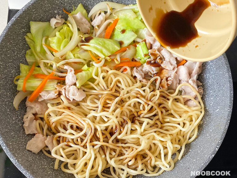 Pork Yakisoba Recipe Japanese OneDish Meal Noob Cook