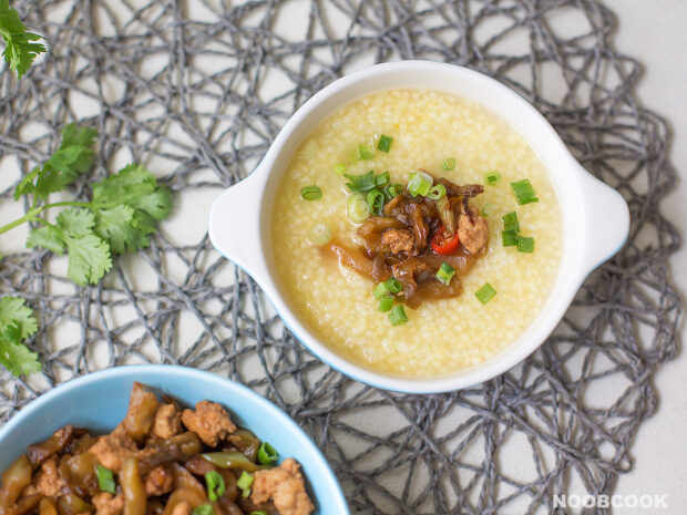 Szechuan Vegetable & Minced Chicken with Millet Porridge