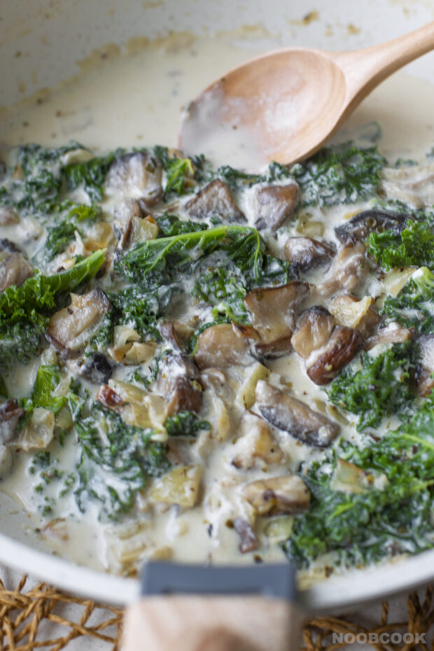 Creamy Mushroom & Kale Recipe
