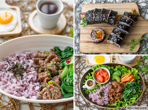 Korean Purple Rice (Rice Cooker and Stovetop Method) - A Peachy Plate