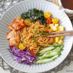 Low Carb Bibim Guksu Recipe (Korean Spicy Mixed Noodles)